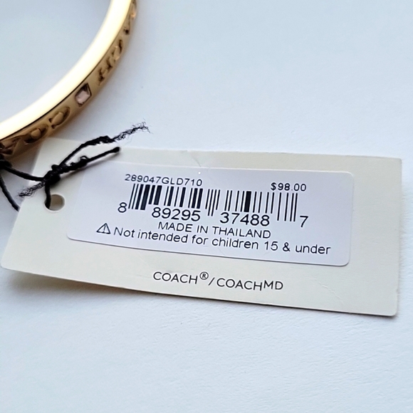 Coach Gold Hinged Bangle - Picture 3 of 5